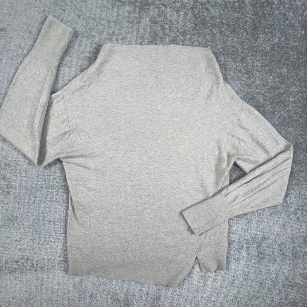Brochu Walker Beige Merino Wool Cashmere Blend Boat Neck Sweater ZHE3668 Large
